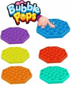 Bubble pops - Praskající bubliny silikon antistresová spol. hra fialová 12,5x12,5cm - obrázek 1