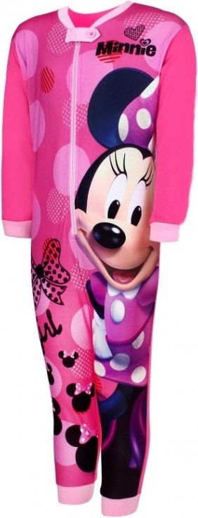 Setino - Dívčí pyžamo overal Minnie Mouse - tm. růžové - vel. 98 - obrázek 1