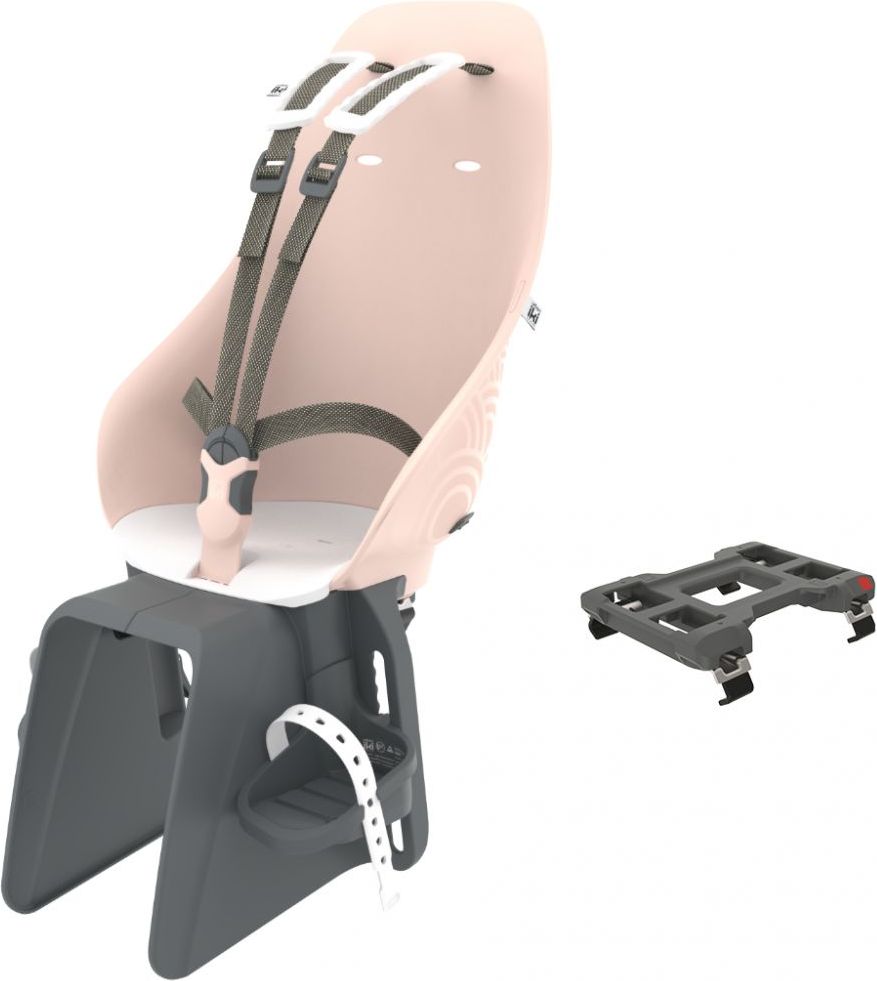 Zadní cyklistická sedačka s adaptérem na nosič Urban Iki Pink/White 2021 - obrázek 1