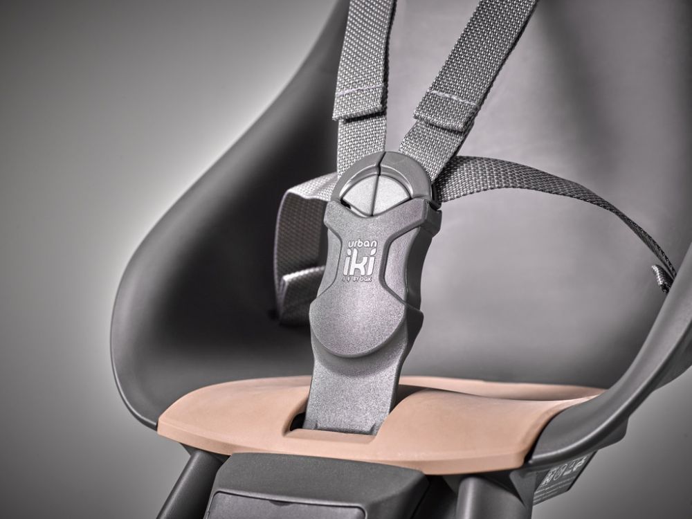 Přední sedačka na kolo s upínacím adaptérem Urban Iki White/Beige 2021 - obrázek 2