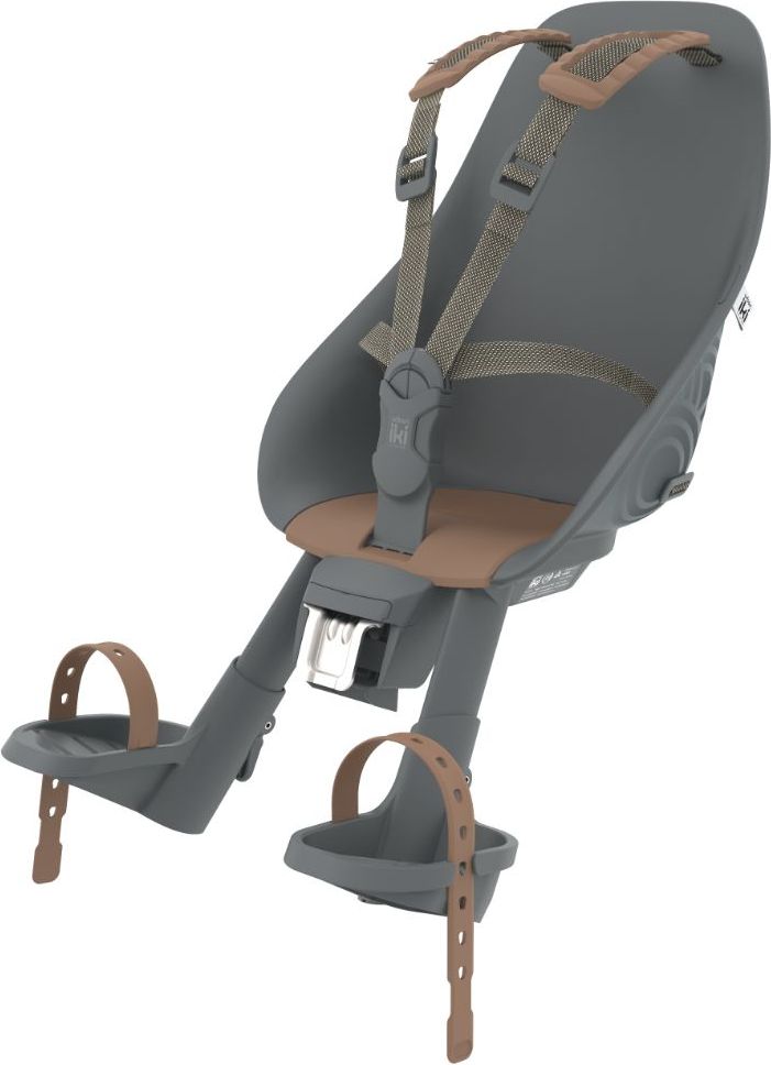 Přední sedačka na kolo s upínacím adaptérem Urban Iki Grey/Brown 2021 - obrázek 1