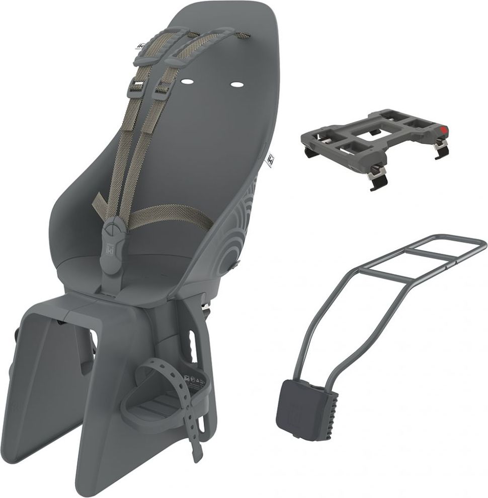 Zadní sedačka na kolo s adaptérem a nosičem na sedlovku Urban Iki Set Black 2021 - obrázek 1