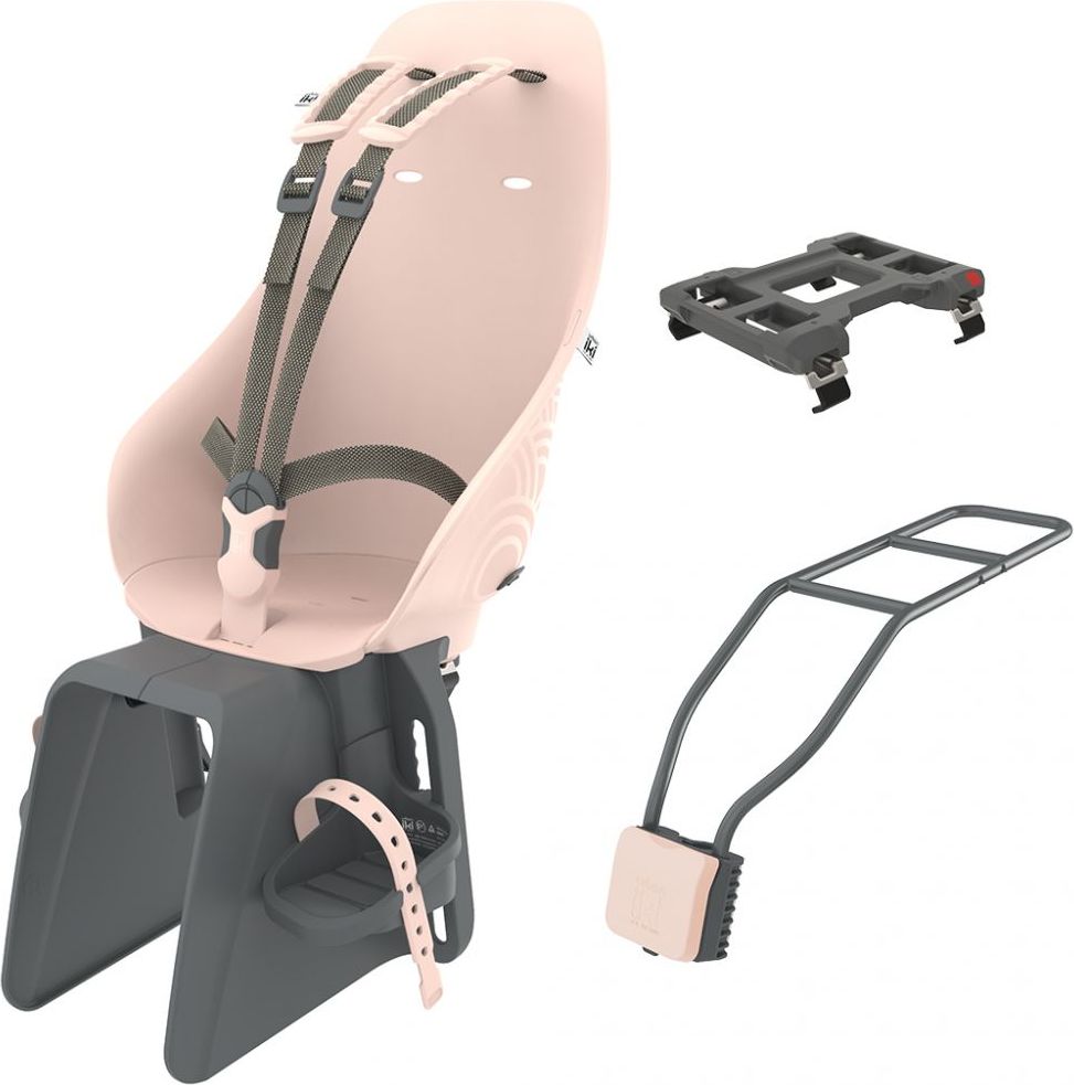 Zadní sedačka na kolo s adaptérem a nosičem na sedlovku Urban Iki Set Pink 2021 - obrázek 1
