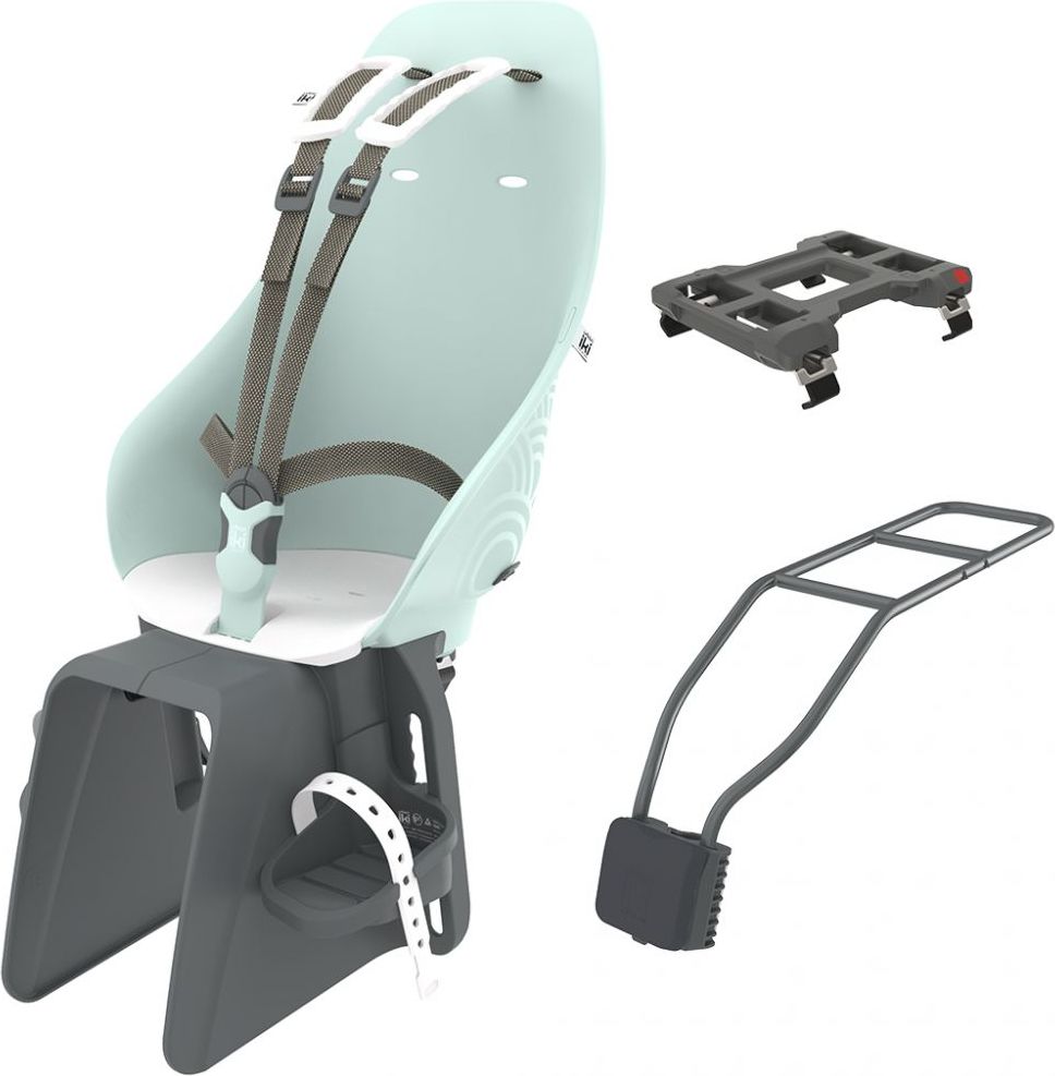 Zadní sedačka na kolo s adaptérem a nosičem na sedlovku Urban Iki Set Turquoise/White 2021 - obrázek 1