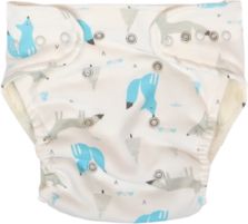 Plenkové kalhotky a EKO plena 2ks - LIŠKY na smetanovém - Mamatti  velikost 3 - 8kg - obrázek 1