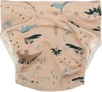 Plenkové kalhotky a EKO plena 2ks - DINOSAURUS béžové - Mamatti   velikost 3 - 8kg - obrázek 1