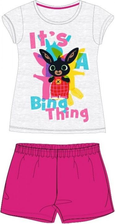 E plus M - Letní dívčí bavlněné pyžamo zajíček Bing - růžové 104 - obrázek 1
