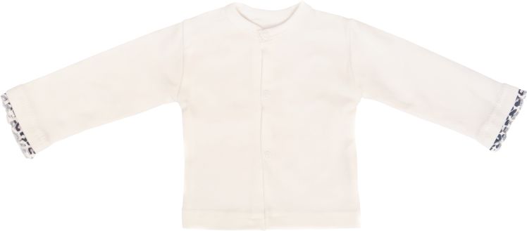Mamatti Mamatti Novozenecká bavlněná košilka, kabátek Gepardík - bílá, vel. 74 - obrázek 1