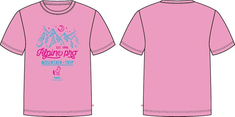 ALPINE PRO dívčí tričko Dayo 4 92 - 98 růžová - obrázek 1