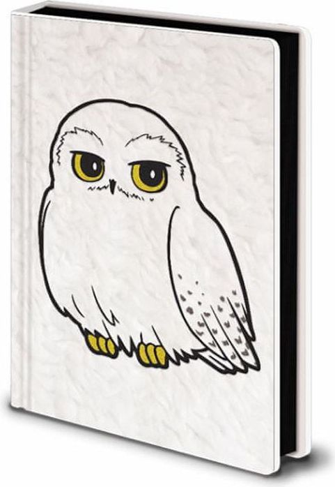 CurePink Poznámkový A5 blok Harry Potter: Hedwig Fluffy (14,8 x 21 cm) - obrázek 1