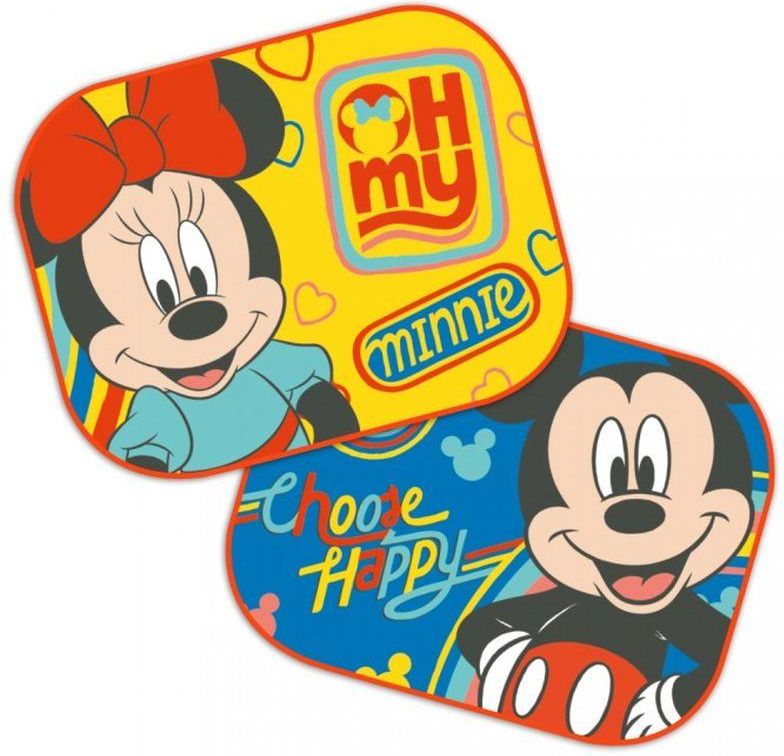 SEVEN Sluneční clona Mickey a Minnie Polyester, 2 ks 44x35 cm - obrázek 1