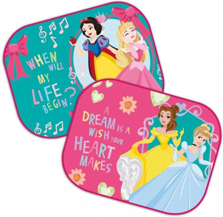 SEVEN Sluneční clona Princezny Heart Polyester, 2 ks 44x35 cm - obrázek 1