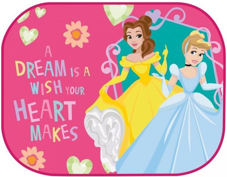 SEVEN Sluneční clona Princezny Heart Polyester, 2 ks 44x35 cm - obrázek 2