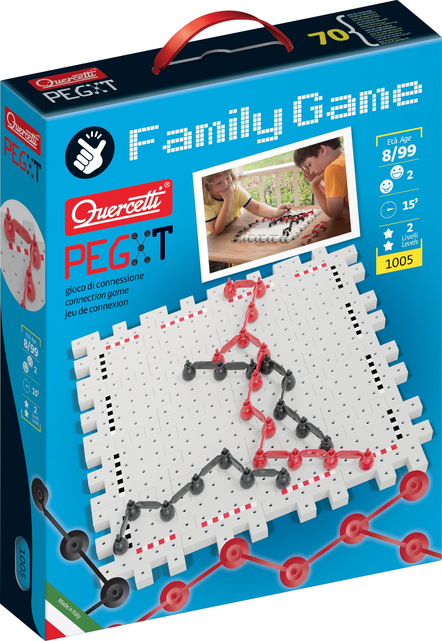 Quercetti Family Game PegXt – strategická propojovací hra - obrázek 3