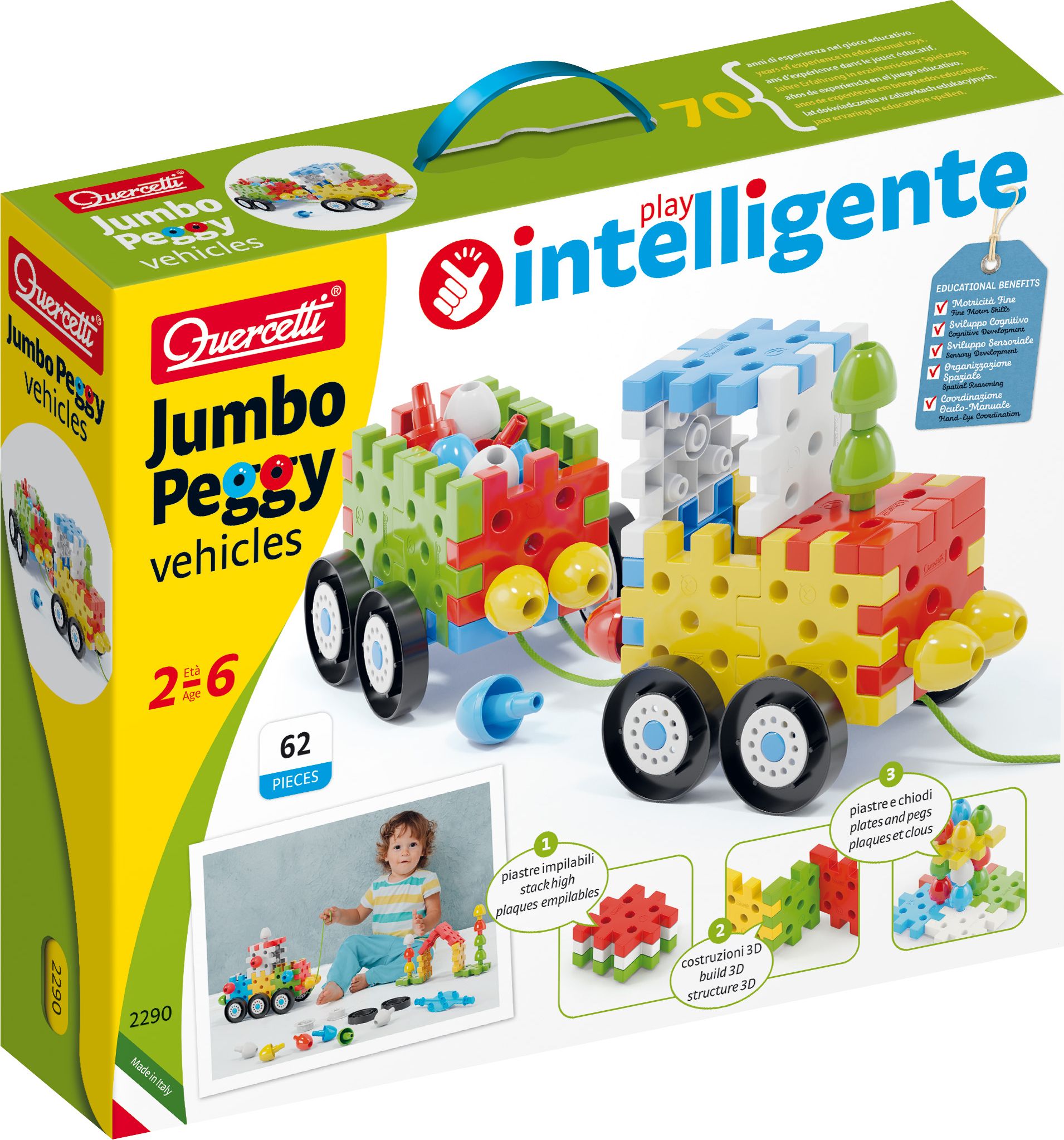 Quercetti Jumbo Peggy Vehicles – stavebnice pro nejmenší - obrázek 4