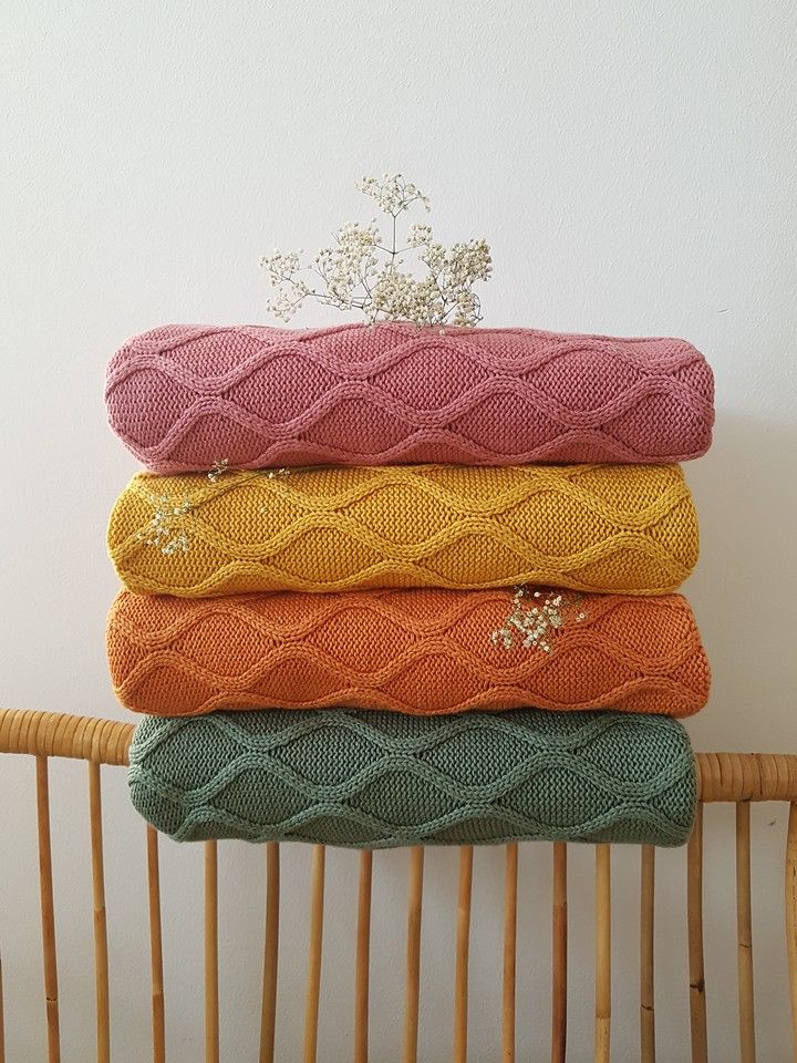 POOFI Pletená deka - Double knit růžové barvy 80 × 100 cm - obrázek 3
