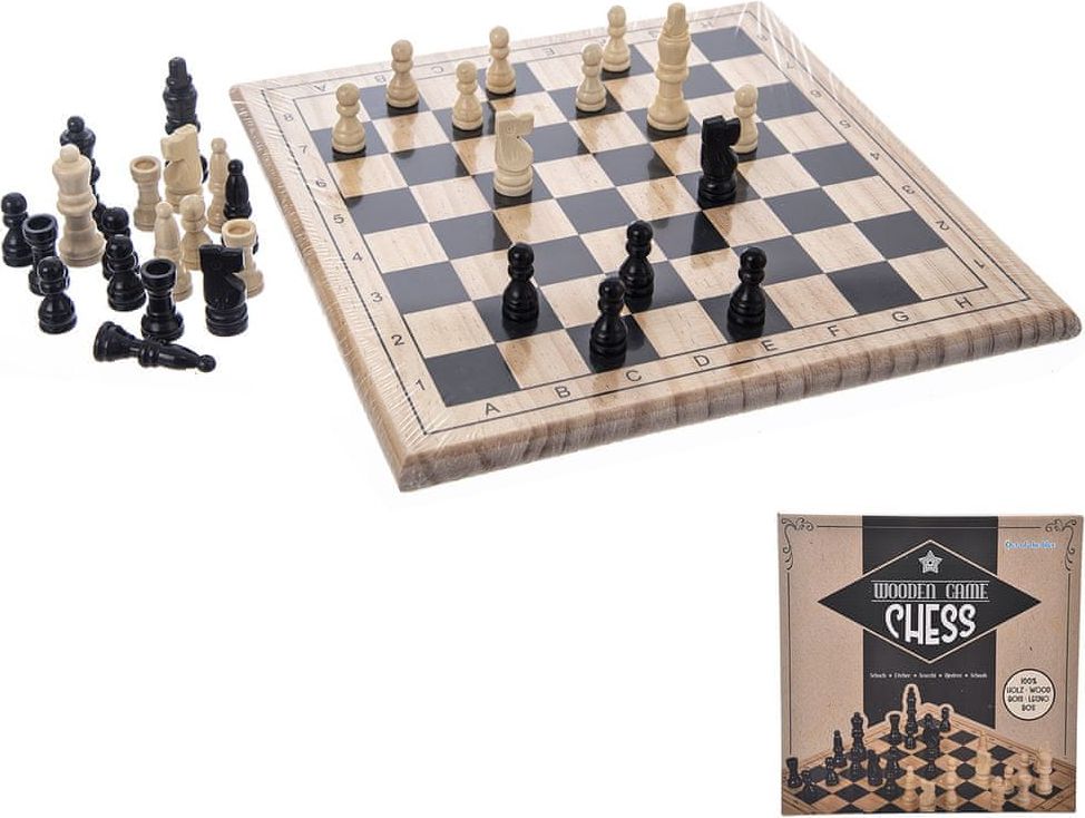 Šachy dřevo 29x29 cm - obrázek 1
