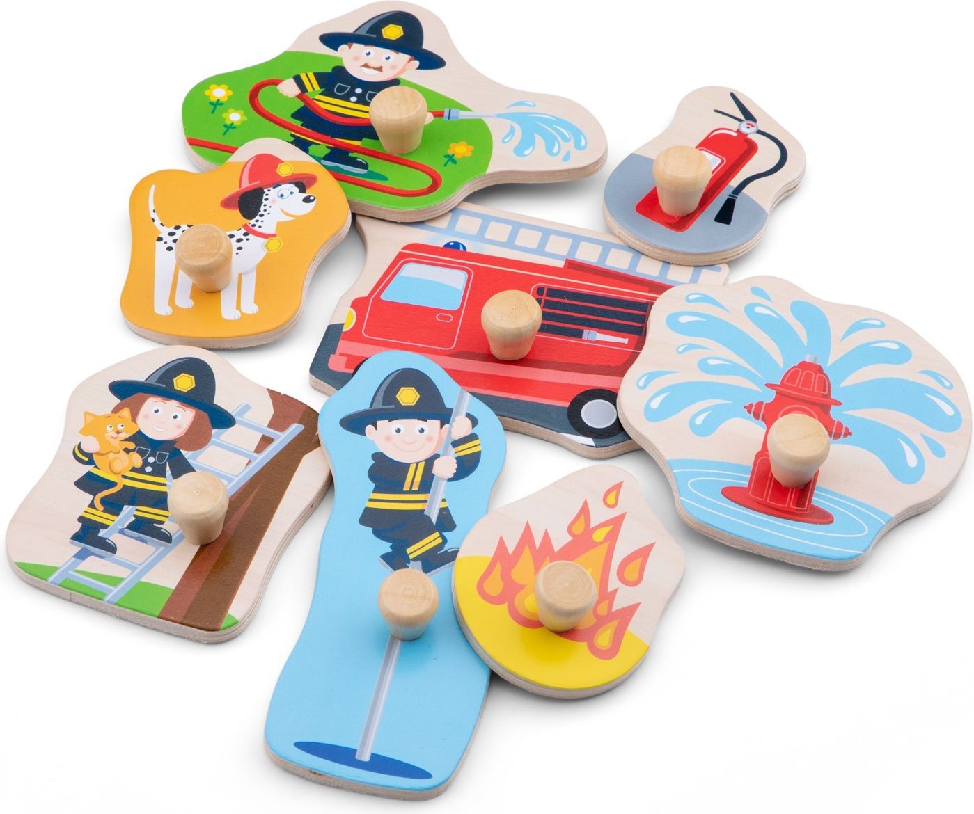 New Classic Toys Dřevěné vkládací puzzle hasiči - obrázek 2