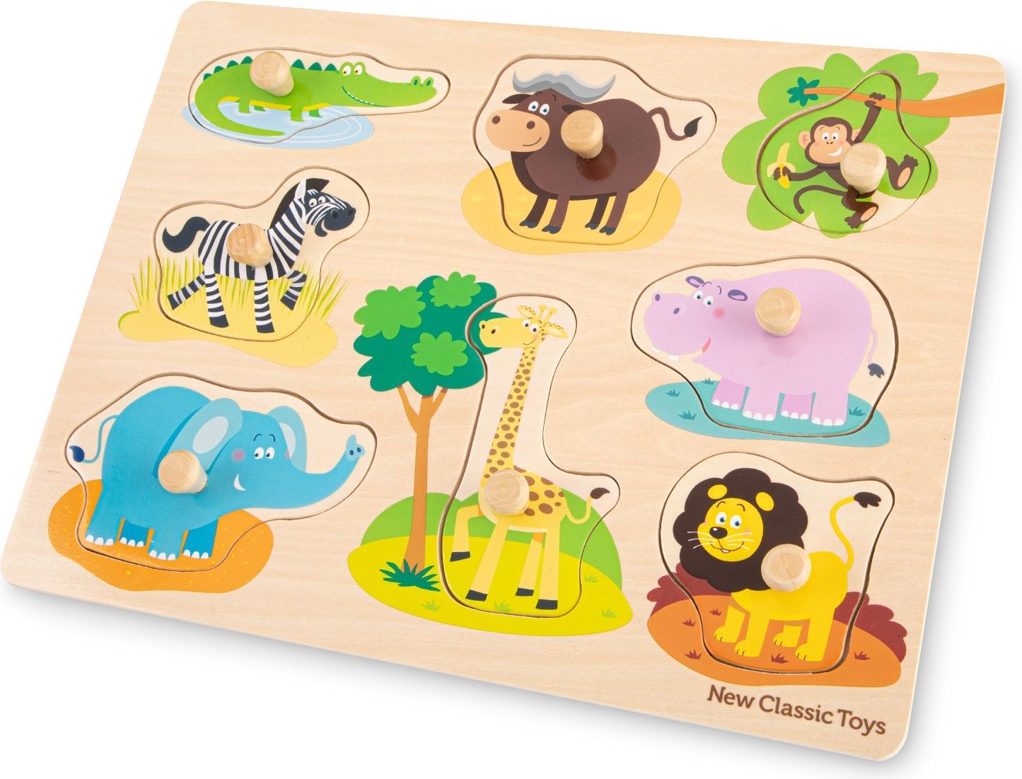 New Classic Toys Dřevěné vkládací puzzle safari - obrázek 1