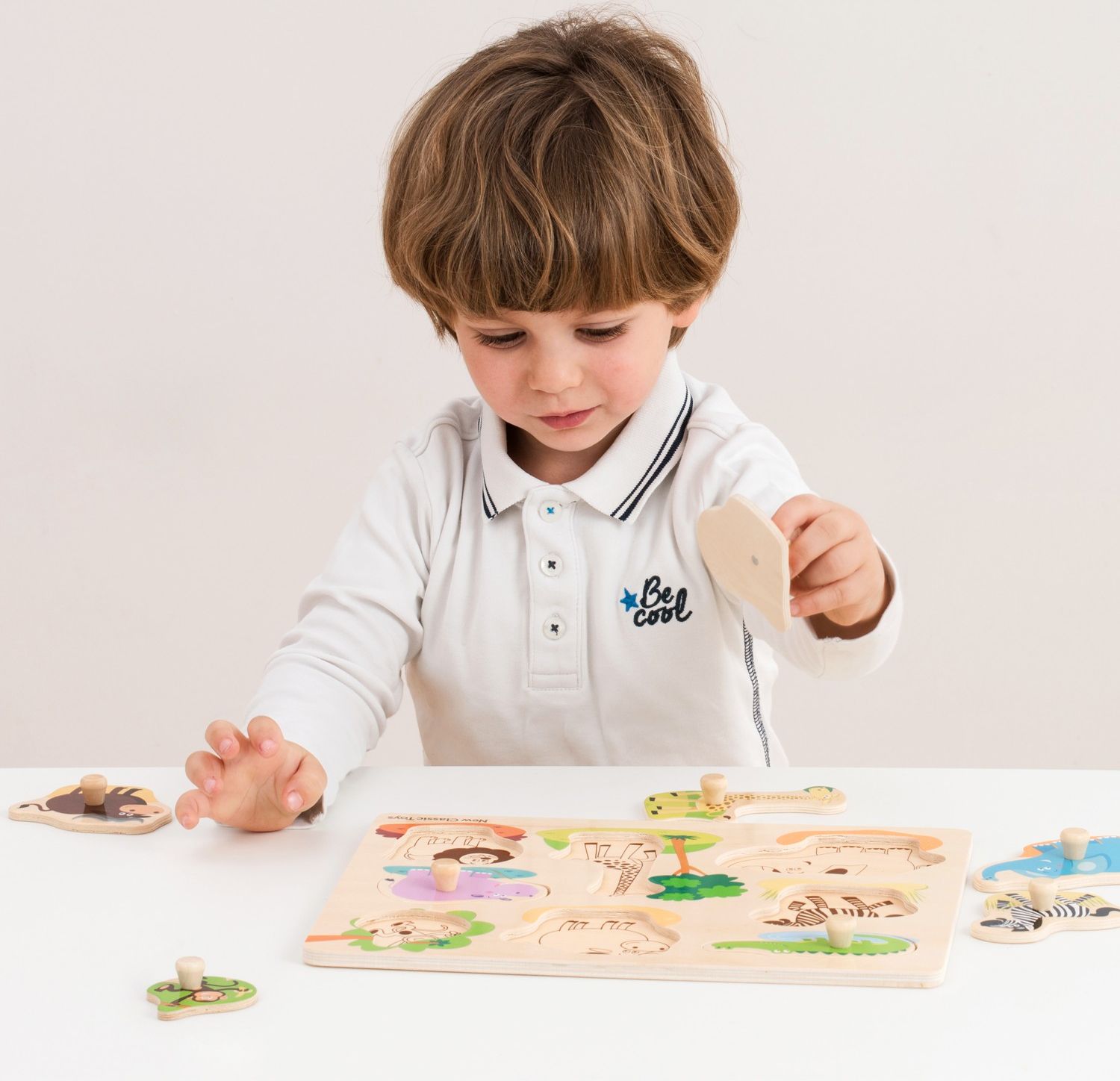 New Classic Toys Dřevěné vkládací puzzle safari - obrázek 5