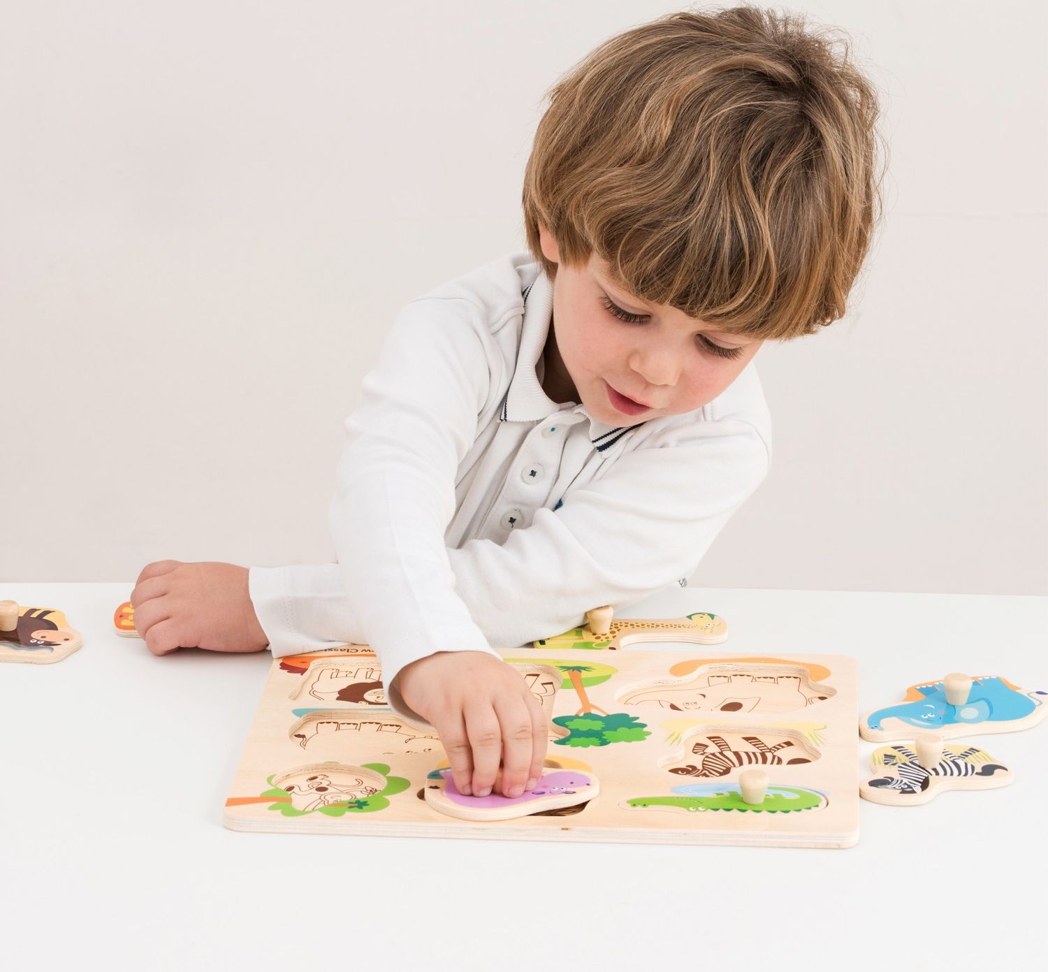 New Classic Toys Dřevěné vkládací puzzle safari - obrázek 6