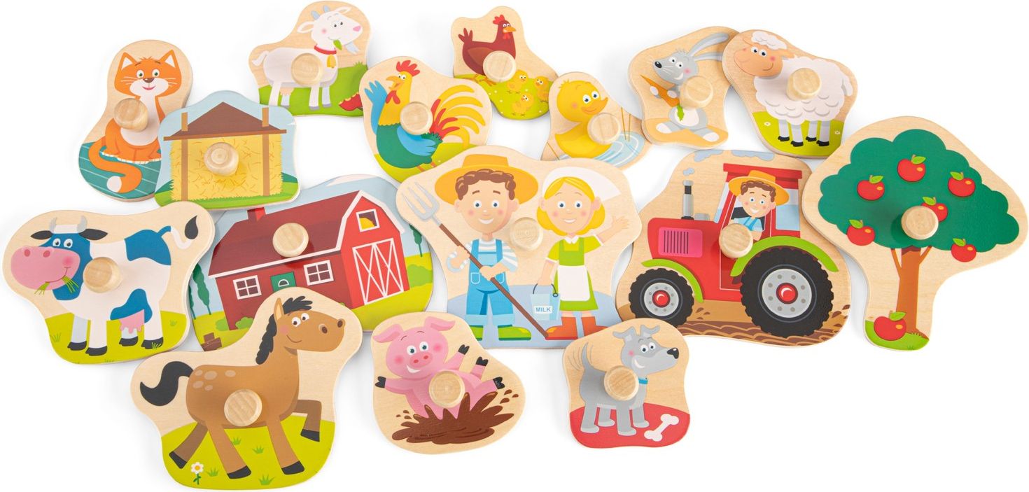 New Classic Toys Dřevěné vkládací puzzle farma - obrázek 4