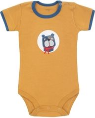Body kojenecké krátký rukáv - SUMMER BIG DOG hořčicové - vel.74 - obrázek 1