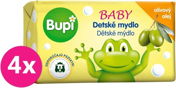 4x BUPI Baby Dětské mýdlo s olivovým olejem 100 g - obrázek 1