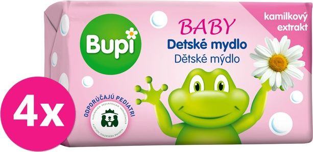 4x BUPI Baby Dětské mýdlo s heřmánkovým extraktem 100 g - obrázek 1