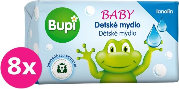 8x BUPI Baby Dětské mýdlo s lanolínem 100 g - obrázek 1