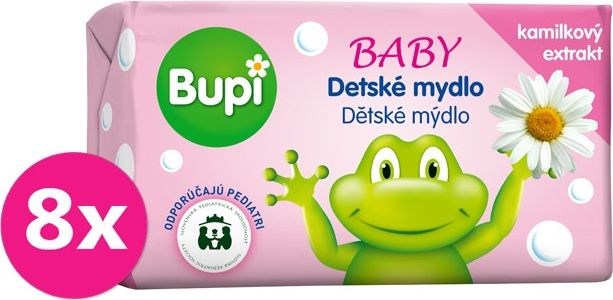 8x BUPI Baby Dětské mýdlo s heřmánkovým extraktem 100 g - obrázek 1