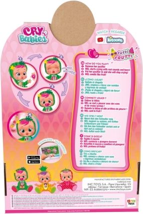 TM Toys CRY BABIES Interaktivní panenka TUTTI FRUTTI - MEL - obrázek 6