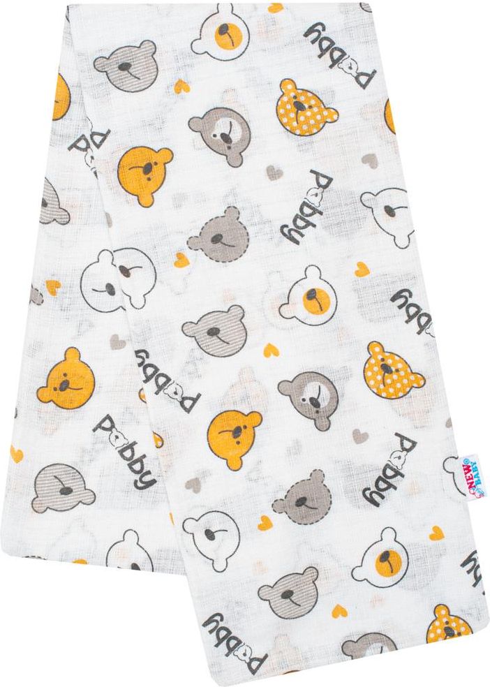 Bavlněná plena s potiskem New Baby Varianta: malí medvídci - modrá - obrázek 96