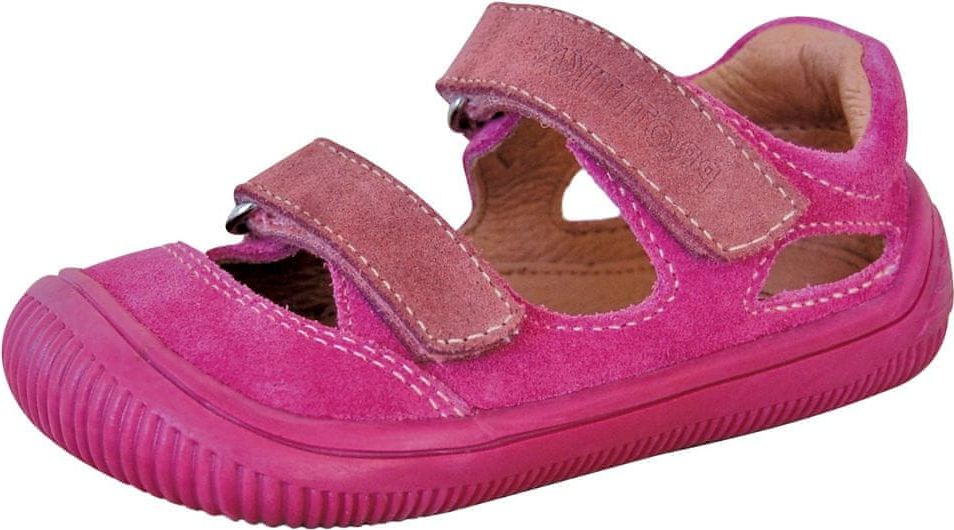 Protetika dívčí barefoot sandály Berg pink 19 růžová - obrázek 1