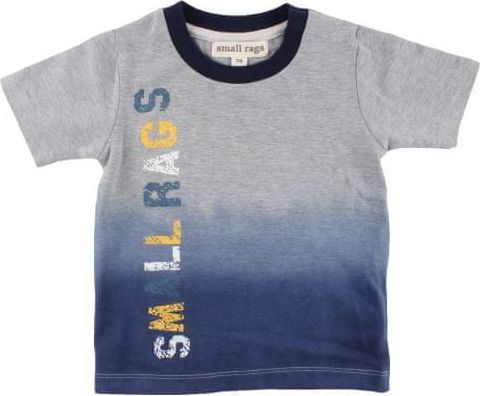 SMALL RAGS chlapecké tričko KR nápis šedá, modrá - 80 cm - obrázek 1