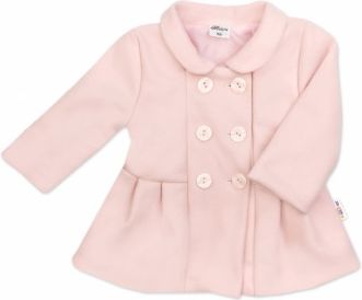 Baby Nellys Kojenecký flaušový kabátek, pudrově růžový, Velikost koj. oblečení 56 (1-2m) - obrázek 1