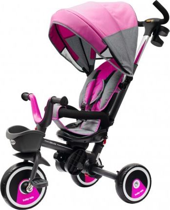Dětská tříkolka Baby Mix 5v1 RELAX 360° růžová, Růžová - obrázek 1