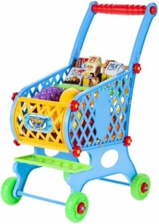 Tulimi Nákupní vozík s potravinami - modrý - obrázek 1