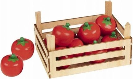 Goki Dřevěný košík s rajčaty - obrázek 1