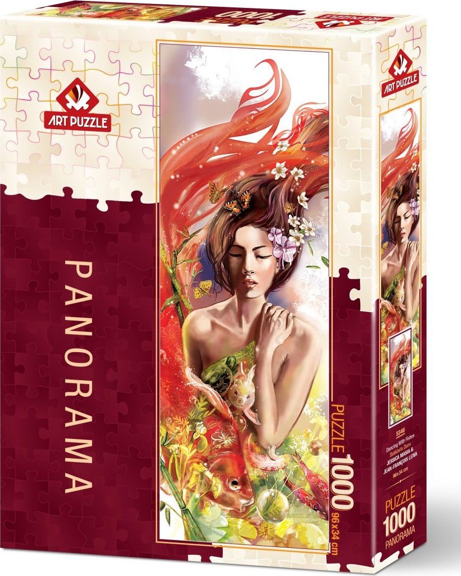ART PUZZLE Vertikální puzzle Tanec s rybami 1000 dílků - obrázek 2