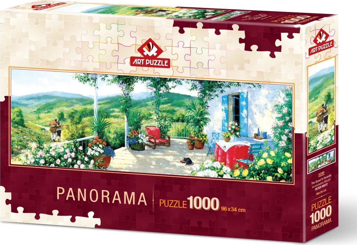 ART PUZZLE Panoramatické puzzle Host na verandě 1000 dílků - obrázek 2