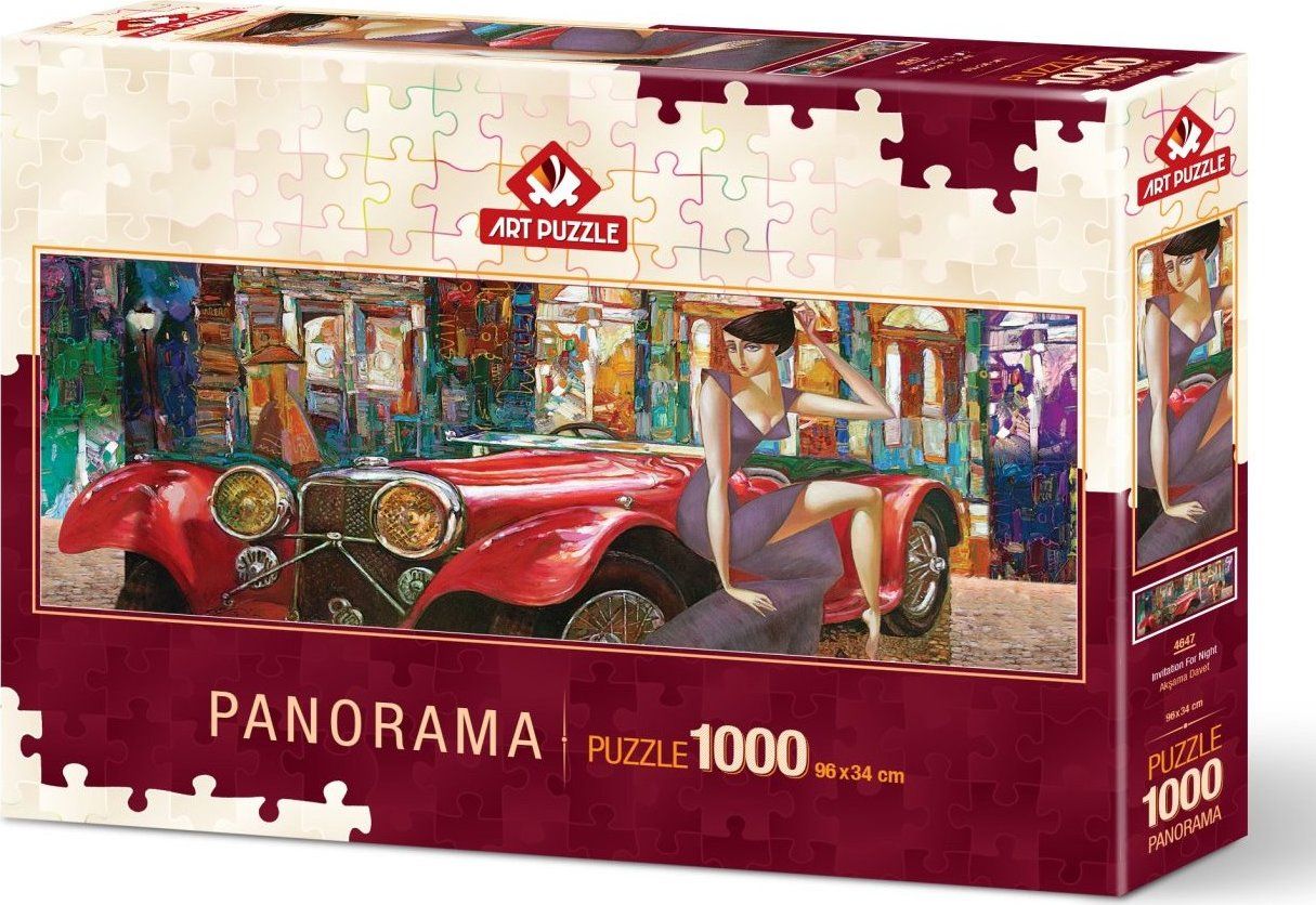 ART PUZZLE Panoramatické puzzle Pozvání na večer 1000 dílků - obrázek 2