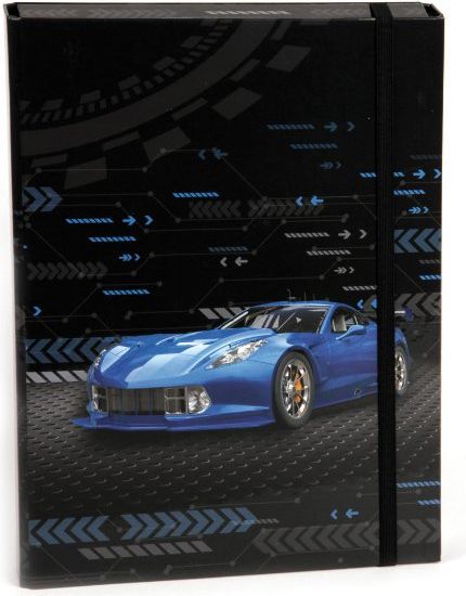 Školní box na sešity s klopou Stil A4 Auto Best Car - obrázek 1
