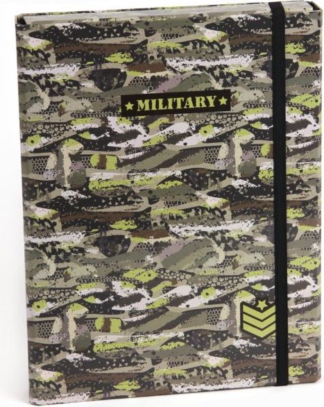 Školní box na sešity s klopou Stil A4 Military - obrázek 2