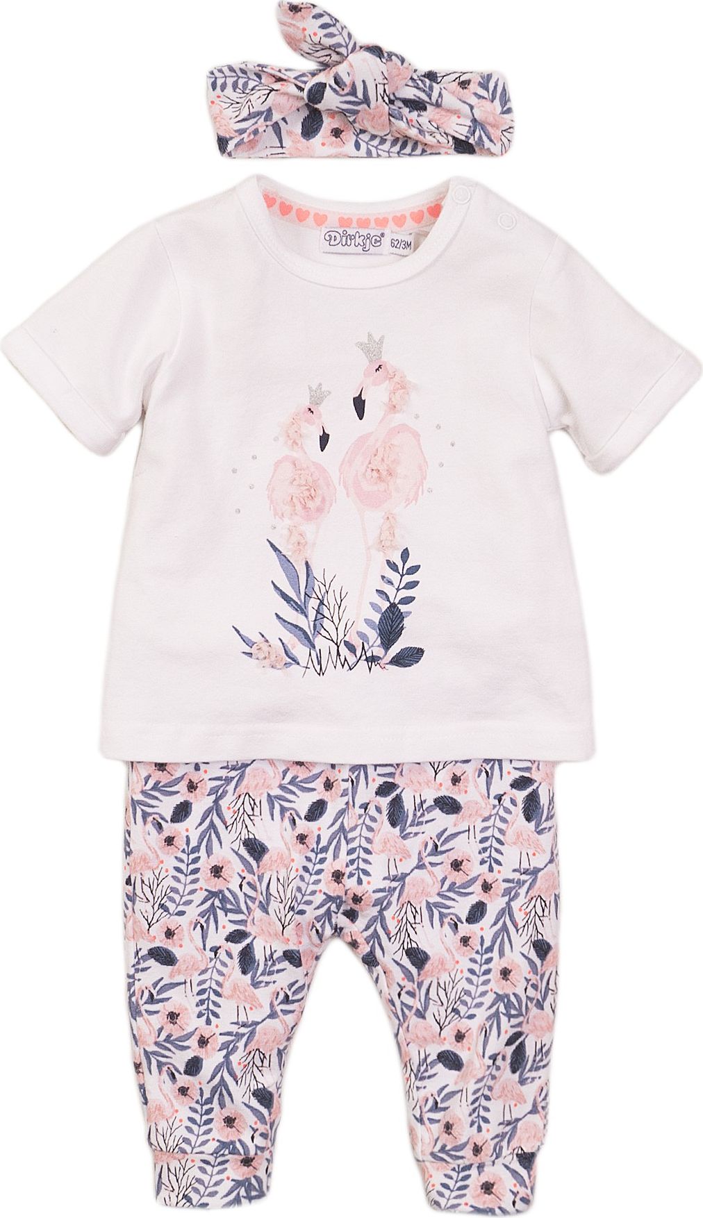 DIRKJE Set 2dílný s čelenkou 86 White+Multicolor - obrázek 1