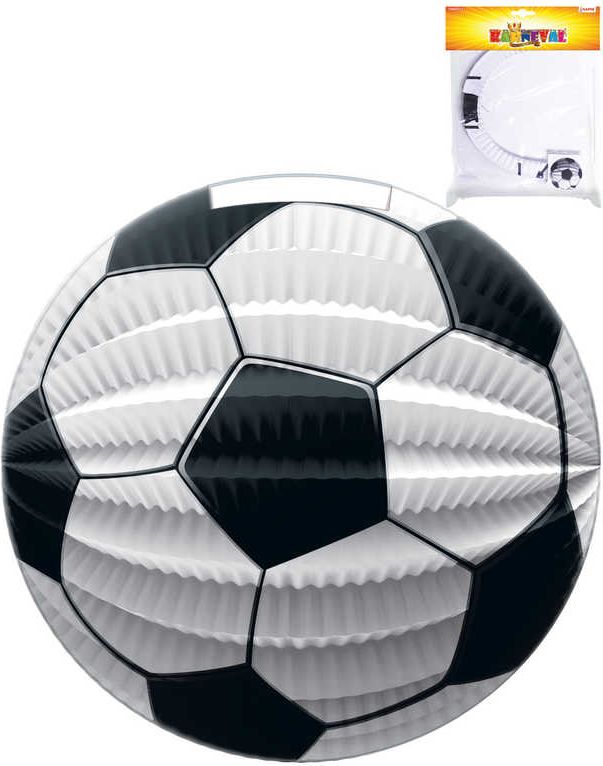 Lampion papírový kulatý fotbalový míč 23cm v sáčku - obrázek 1