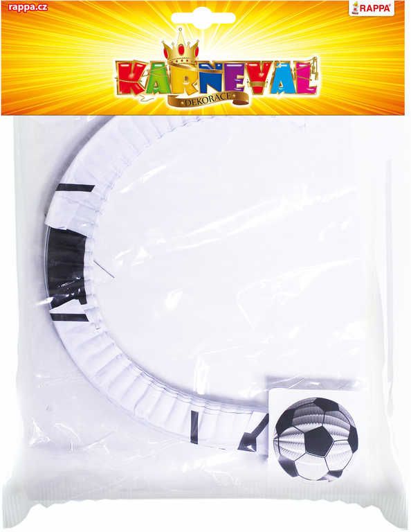 Lampion papírový kulatý fotbalový míč 23cm v sáčku - obrázek 2