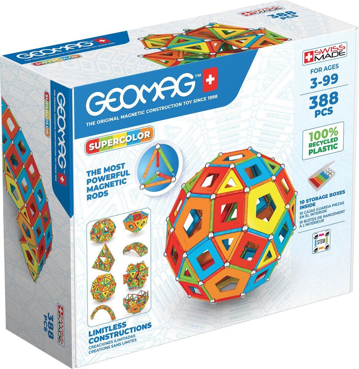 Geomag Supercolor Masterbox 388 dílků - obrázek 1