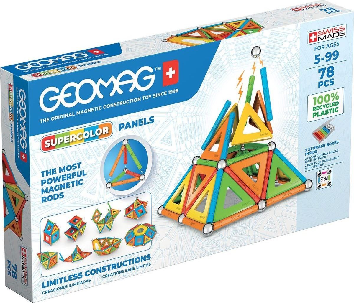 Geomag Supercolor recycled 78 dílků - obrázek 1