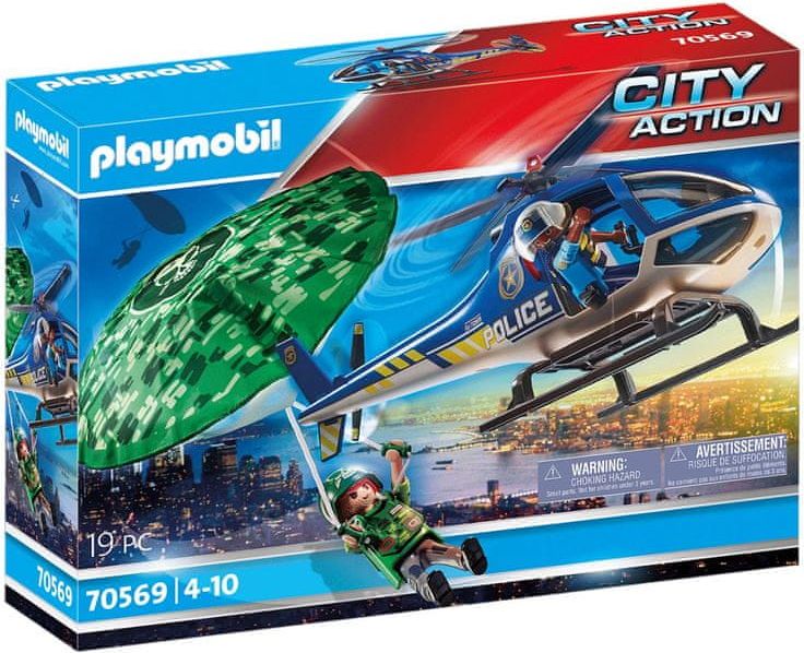 Playmobil 70569 Policejní vrtulník: Pronásledování padáku - obrázek 1